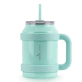 Reduce 50oz Stainless Steel Mug With Straw, Lid & Easy-Carry Handle, Mild Mint